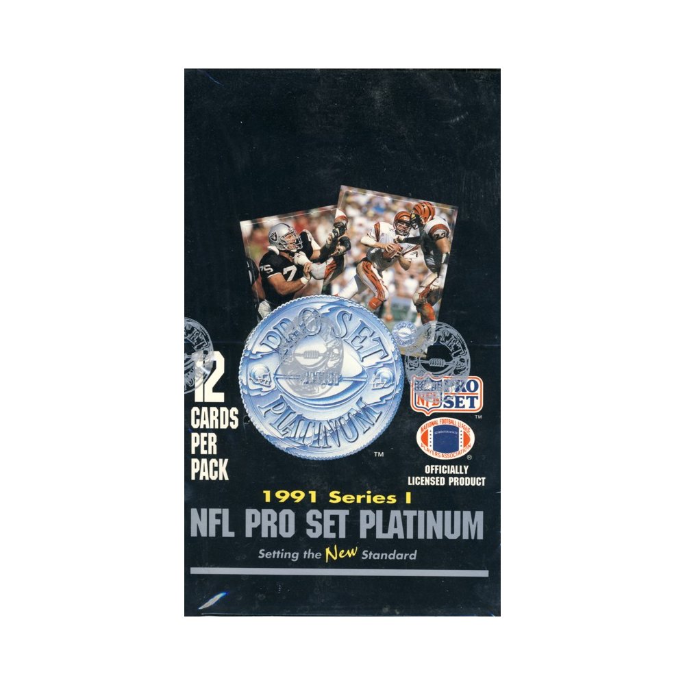 1991/92 Pro Set Platinum Series 1 / One NFL Football Hobby Box - Pastime Sports & Games