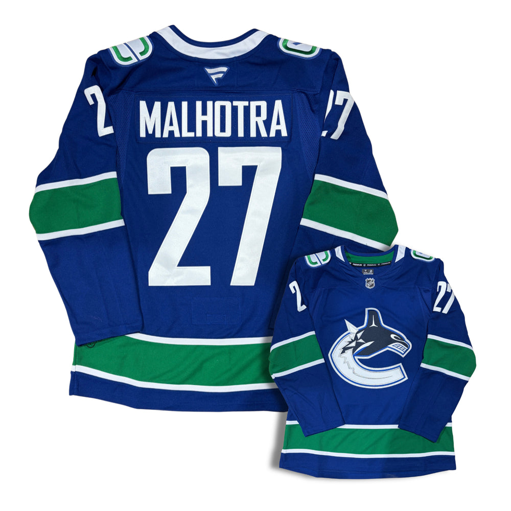 Caleb Maholtra Vancouver Canucks Fanatics Custom Stitched Blue Orca Jersey