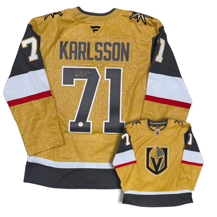 William Karlsson Autographed Las Vegas Golden Knights 2024 Metallic Gold Premium Hockey Jersey - Pastime Sports & Games