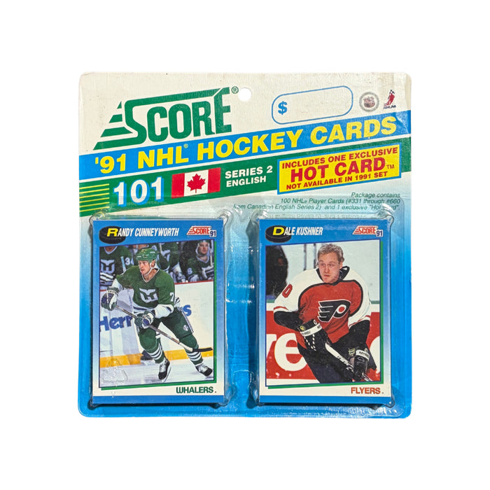 1991/92 Score Canadian Series 2/Two NHL Hockey Hanger Blister Pack