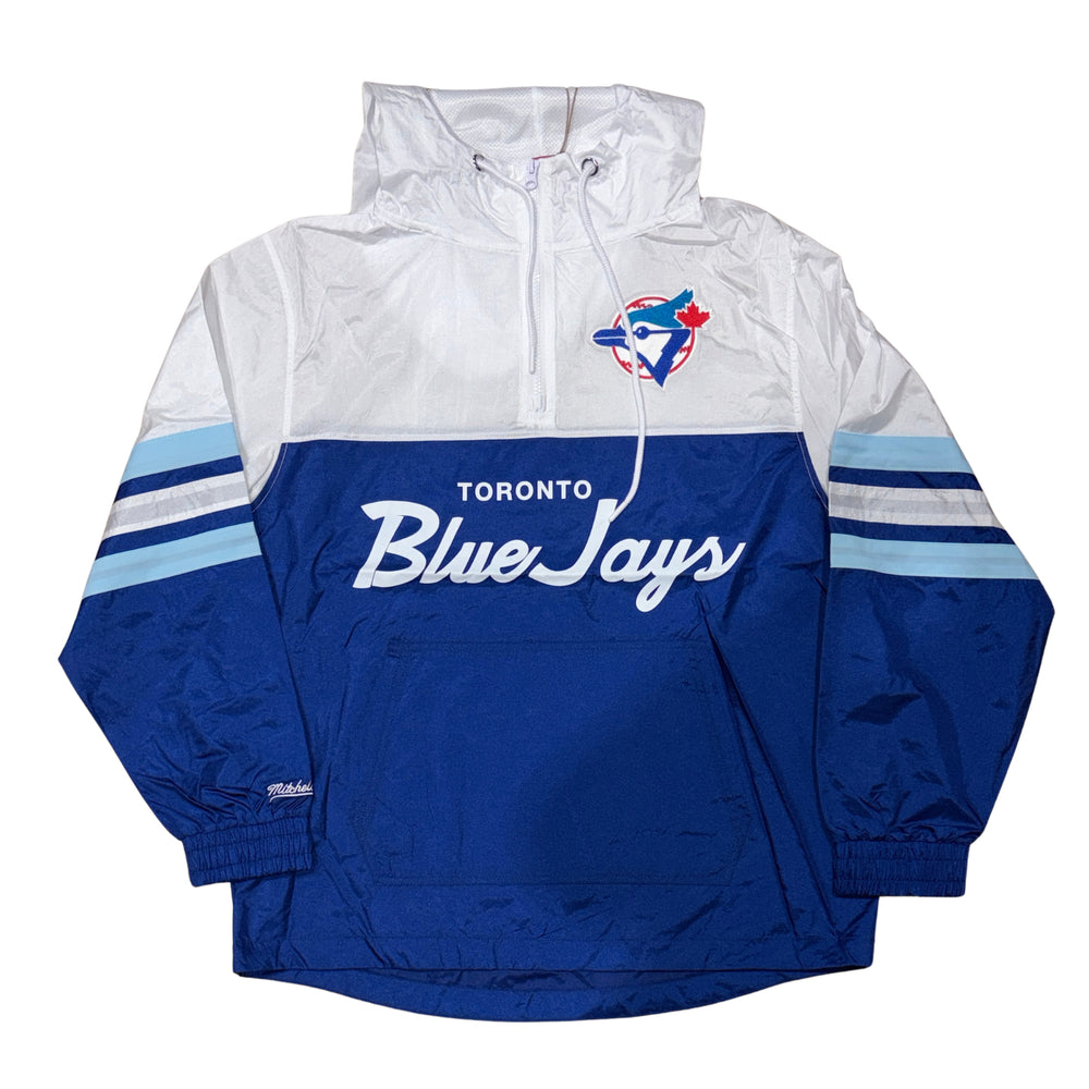 Toronto Blue Jays Blue Head Coach Lightweight Anorak Quarter-Zip Windbreaker - Pastime Sports & Games