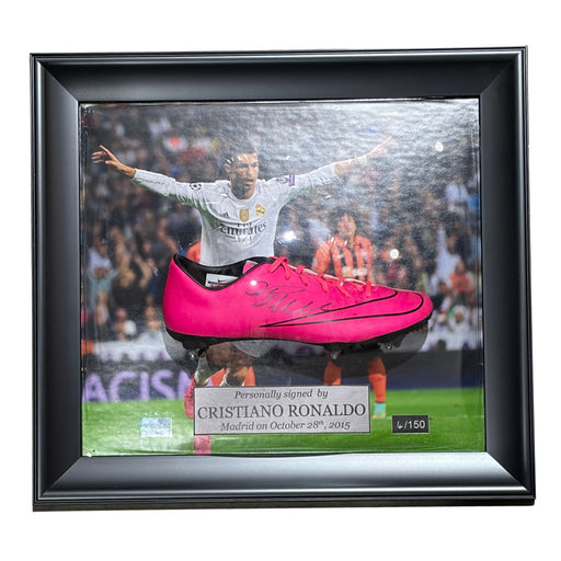 Cristiano Ronaldo Autographed Framed Nike Performance Mercurial Victory V SG Shoe - Pastime Sports & Games