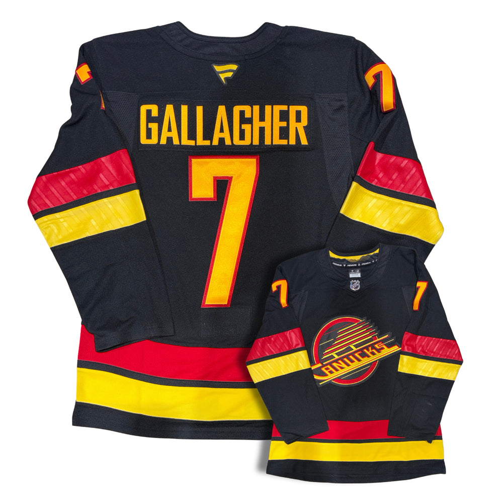 Brendan Gallagher Vancouver Canucks Fanatics Custom Stitched Black Alternate Jersey