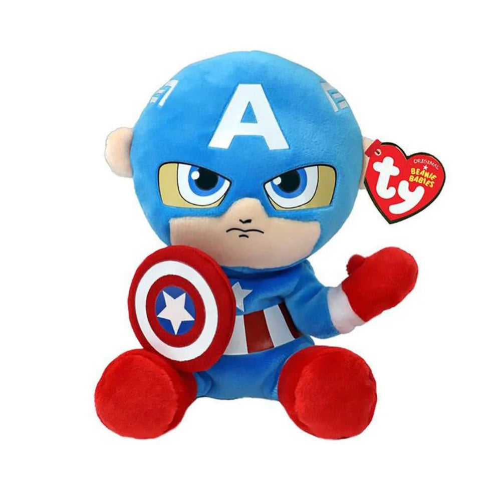 Ty Beanie Babies Floppy Marvel Captain America - Pastime Sports & Games