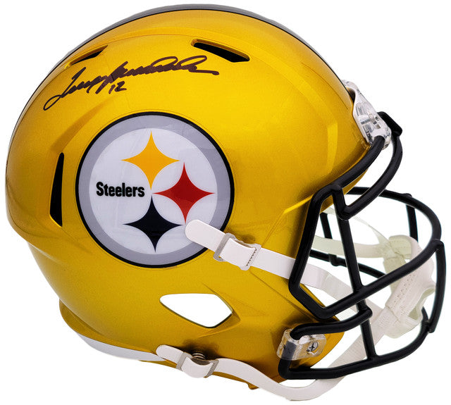 Terry Bradshaw Autographed Pittsburgh Steelers Flash Yellow Full Sized Replica Speed Helmet