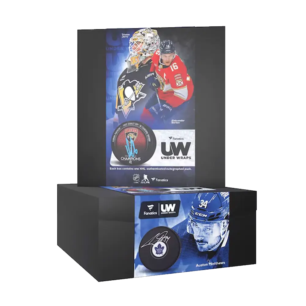 2023/24 Fanatics Under Wraps Autographed Mystery Puck Box/Case - Pastime Sports & Games