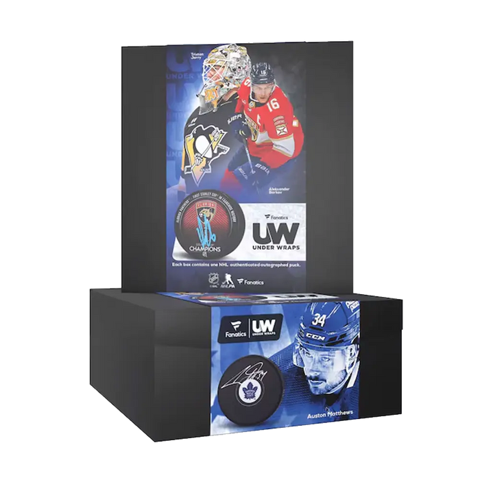 2023/24 Fanatics Under Wraps Autographed Mystery Puck Box/Case - Pastime Sports & Games