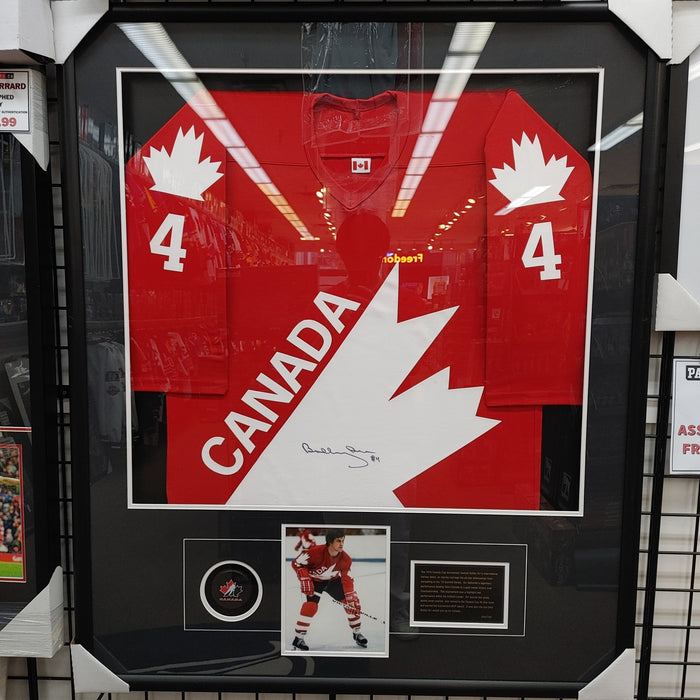 Bobby Orr Autographed Team Canada Framed Hockey Jersey #/750 - Pastime Sports & Games