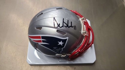 Drew Bledsoe Signed New England Patriots Speed Mini Helmet Beckett