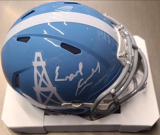Earl Campbell Autographed Houston Oilers Mini Football Helmet - Pastime Sports & Games