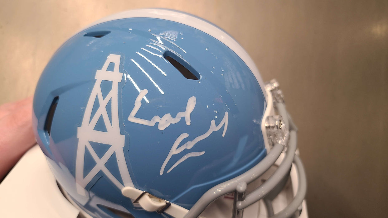 Earl Campbell Autographed Houston Oilers Mini Football Helmet - Pastime Sports & Games
