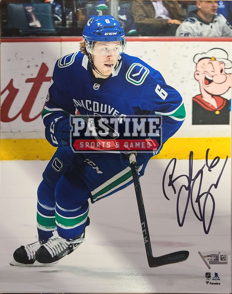 Brock Boeser Autographed 8X10 Vancouver Canucks Photo (Skating) - Pastime Sports & Games