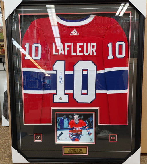 Guy Lafleur Autographed Framed Montreal Canadiens Jersey - Pastime Sports & Games