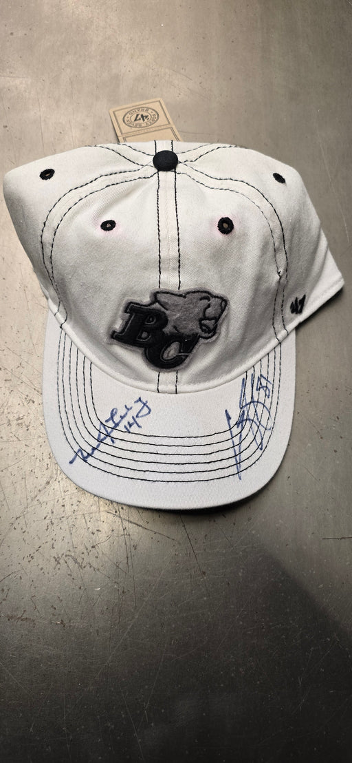 Geroy Simon & Travis Lulay Autographed BC Lions CFL Hat