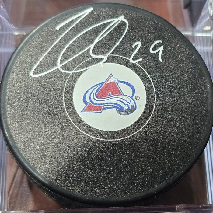 Nathan Mackinnon Autographed Colorado Avalanche Fanatics Authenticated Hockey Puck