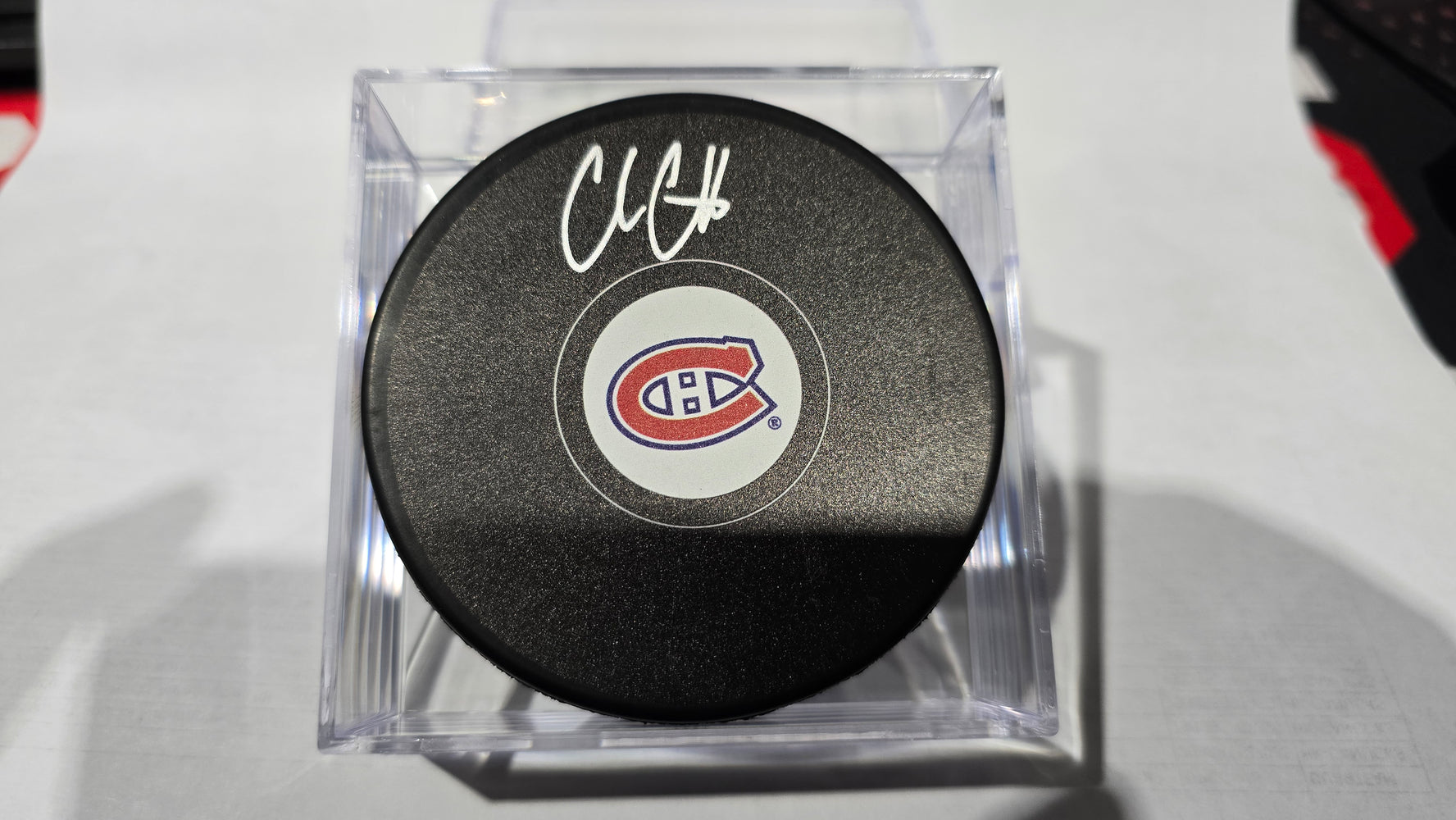 Cole Caufield Autographed Montreal Canadiens Fanatics Authenticated Hockey Puck