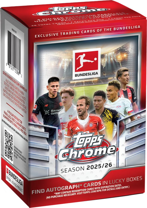 2025/26 Topps Chrome Bundesliga Soccer Blaster Box - Pastime Sports & Games