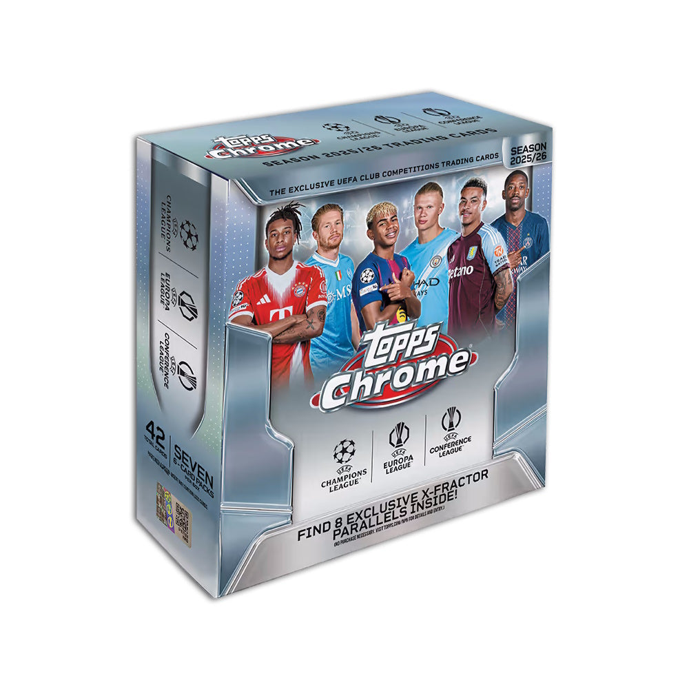 2025/26 Topps Chrome UEFA Soccer Mega Box/Case - Pastime Sports & Games