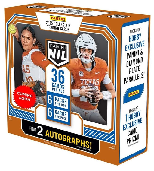 2025 Panini NIL Texas Longhorns NIL College Football Hobby Box/Case SALE! (SHIPS AUG 3 2026)