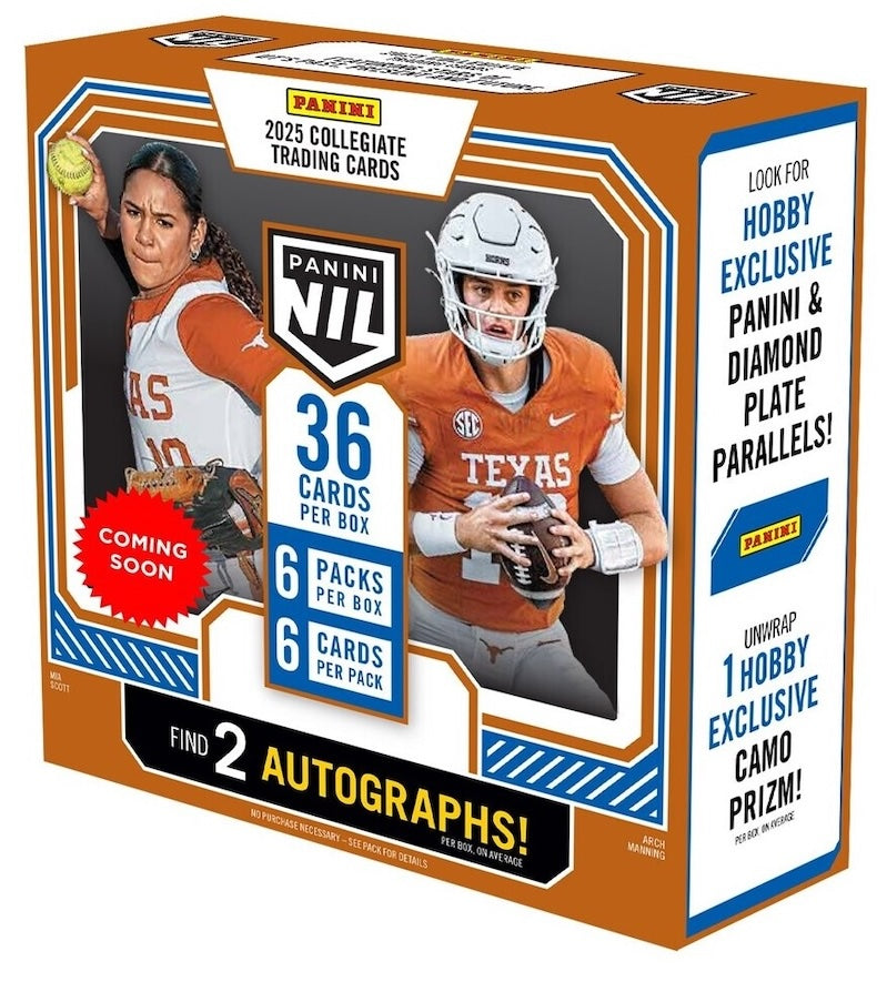 2025 Panini NIL Texas Longhorns NIL College Football Hobby Box/Case SALE! (SHIPS AUG 3 2026)