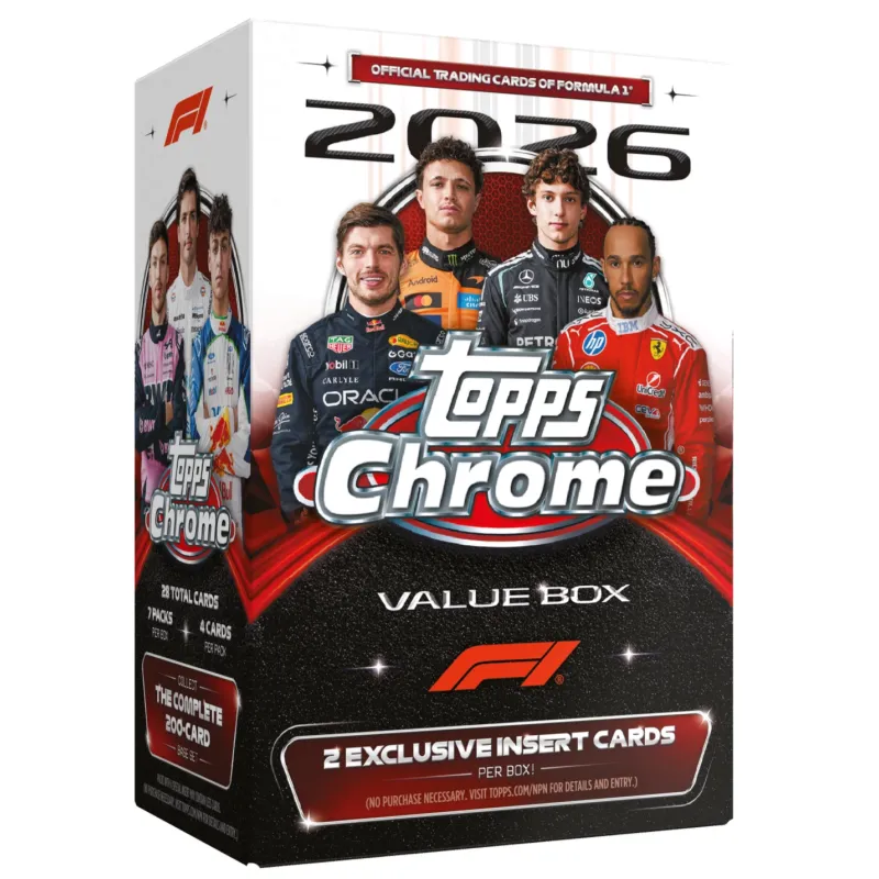2026 Topps Chrome Formula 1 Racing Value Box/Case - Pastime Sports & Games