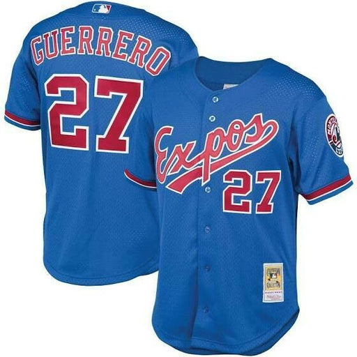 Montreal Expos Vladimir Guerrero Sr Authentic Mitchell & Ness Batting Practice Blue Baseball Jersey - Pastime Sports & Games
