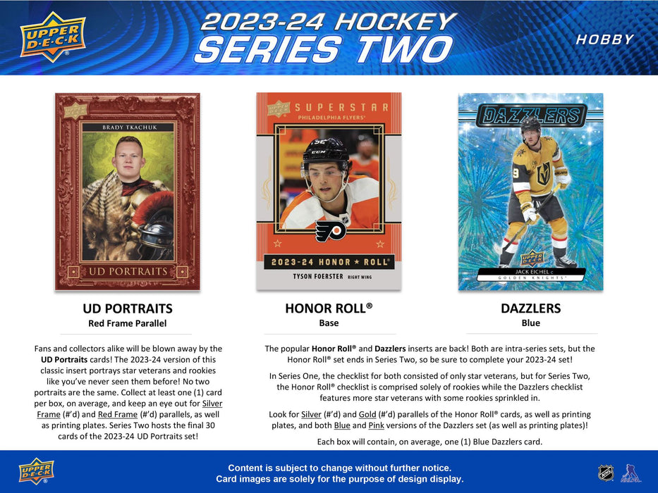 2023/24 Upper Deck Series 2 / Two NHL Hockey Hobby Box / Case PRE ORDER FREE SHIPPING IN CANADA - Pastime Sports & Games
