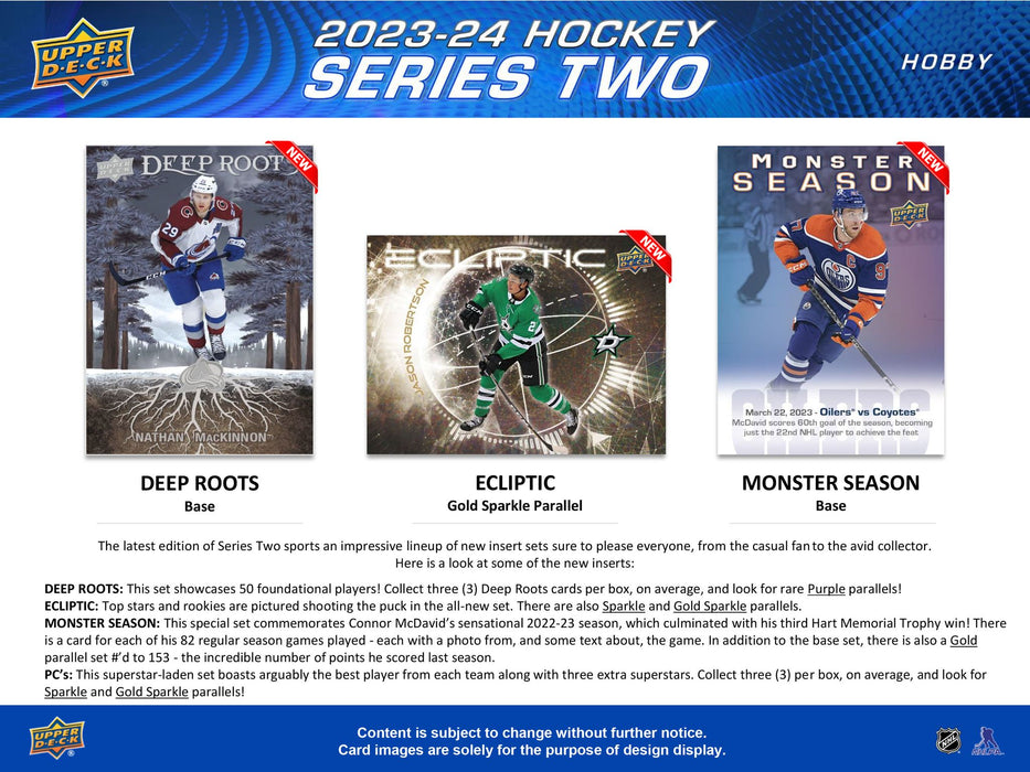 2023/24 Upper Deck Series 2 / Two NHL Hockey Hobby Box / Case PRE ORDER FREE SHIPPING IN CANADA - Pastime Sports & Games