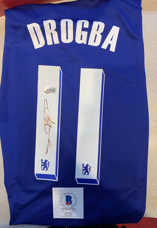 Didier Drogba Autographed Chelsea FC Soccer Jersey - Pastime Sports & Games