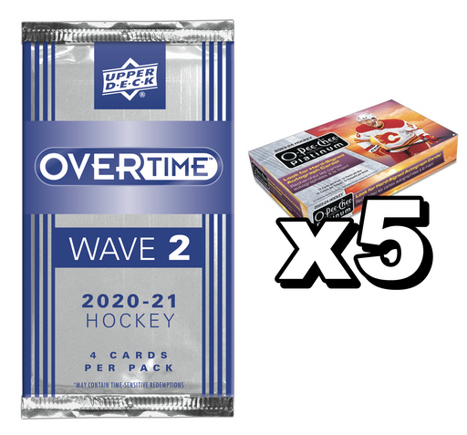 #3567 NHL 20/21 UD Over Time Wave 2 Packs Plus FIVE Spot Giveaway For #3553 NHL 23/24 Upper Deck OPC Platinum 4 Box Half Case *Team Random*