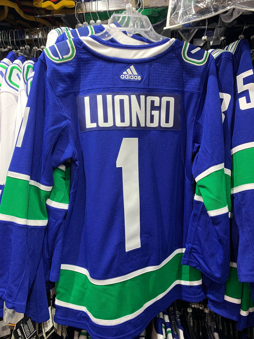 2017 Vancouver Canucks Roberto Luongo Adidas Custom Stitched Blue Jersey - Pastime Sports & Games