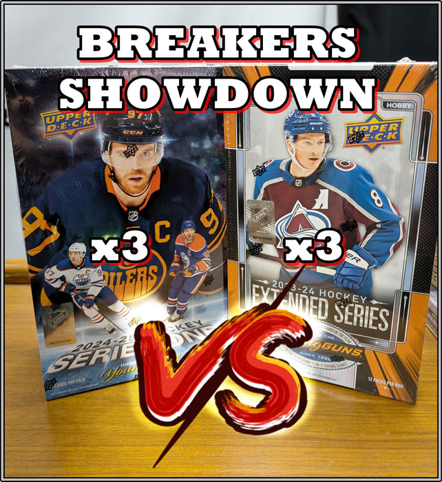 #3580 BREAKERS SHOWDOWN 3 Boxes of 23/24 Extended Vs 3 Boxes 24/25 Series 1 Break Battle *Team Random*