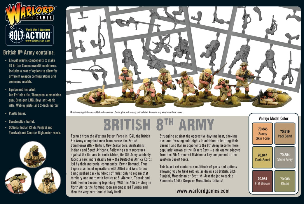 Bolt Action British 8th Army - Pastime Sports & Games
