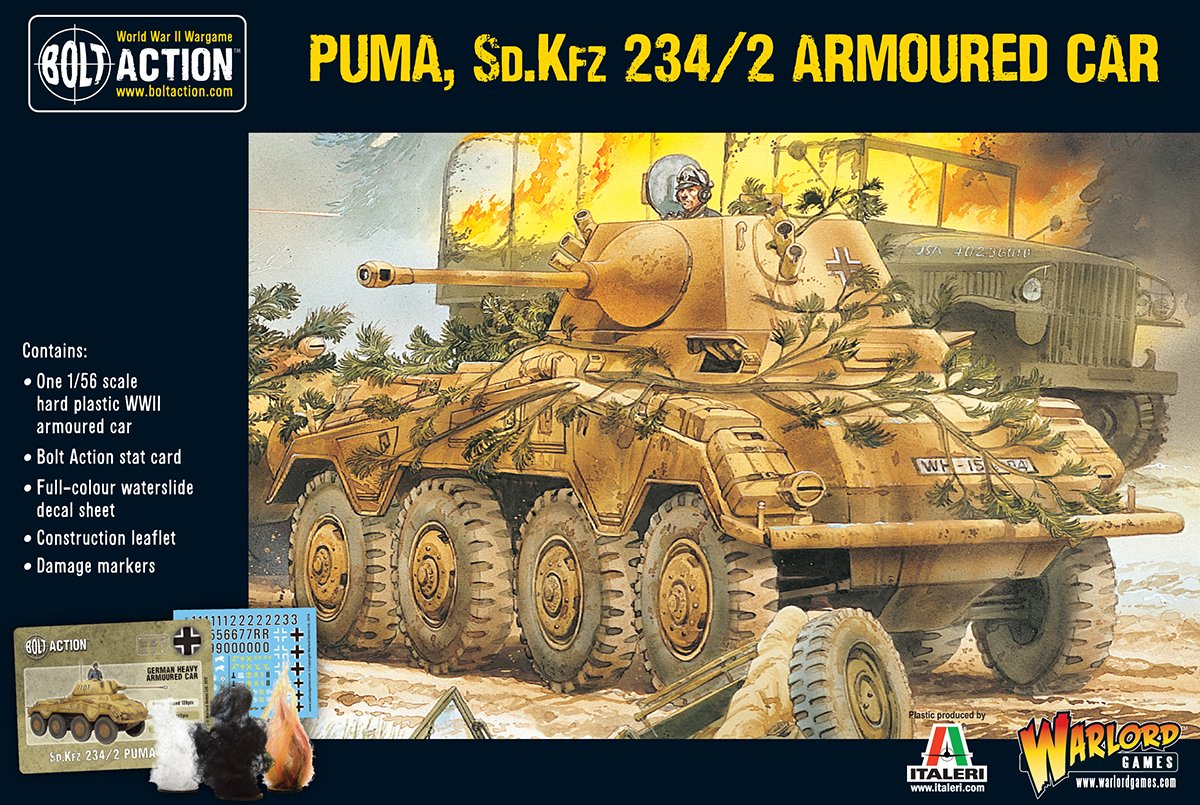 Bolt Action Puma, SD.KFZ 234/2 Armoured Tank | Pastime Sports &