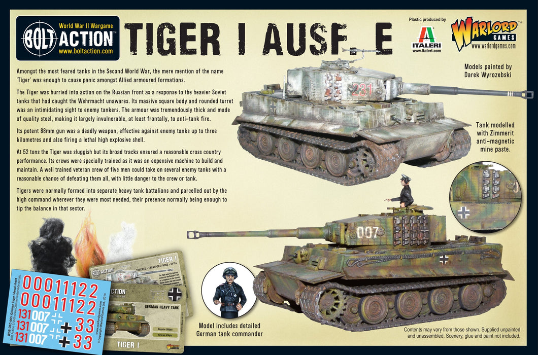 Bolt Action Tiger I Ausf. E - Pastime Sports & Games