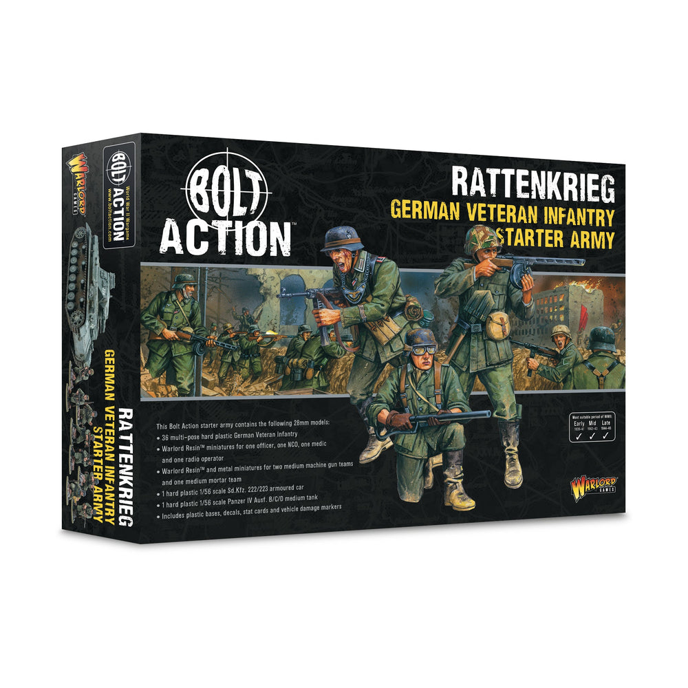 Bolt Action Rattenkreig German Veteran Infantry Starter Army - Pastime Sports & Games