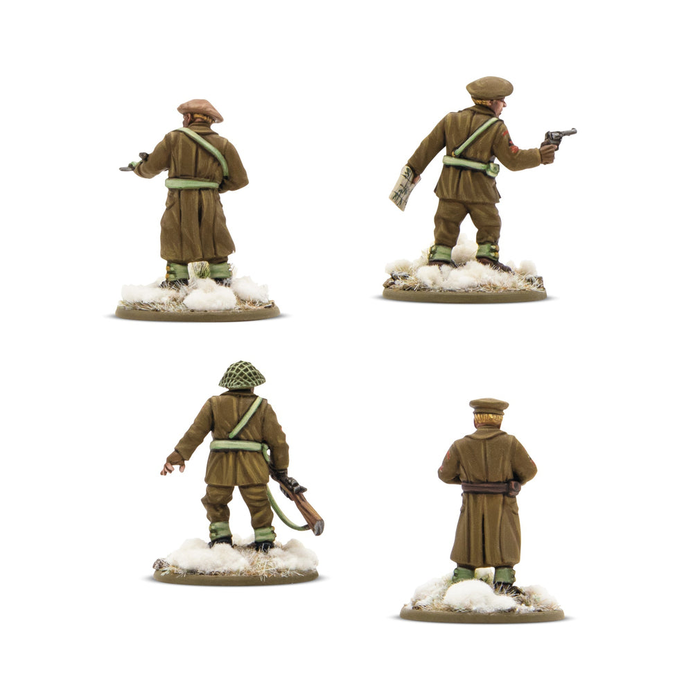 Bolt Action British & Canadian Infantry (Winter) Platoon Commanders - Pastime Sports & Games