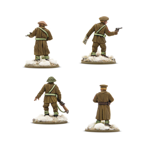 Bolt Action British & Canadian Infantry (Winter) Platoon Commanders - Pastime Sports & Games