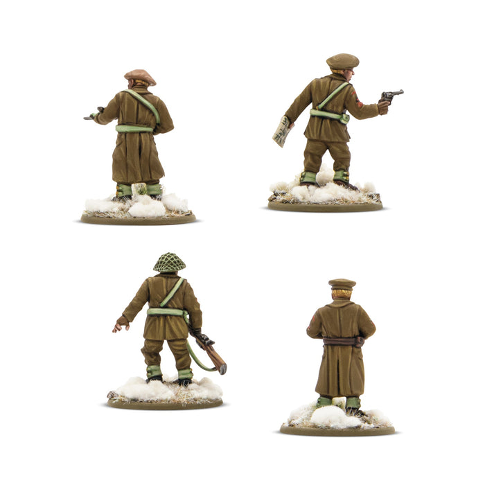 Bolt Action British & Canadian Infantry (Winter) Platoon Commanders - Pastime Sports & Games