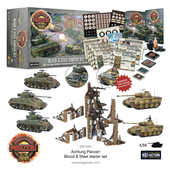 Achtung Panzer! Blood & Steel Starter Set - Pastime Sports & Games