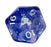 Diffusion Dice XL d20 Sunken Silver - Pastime Sports & Games