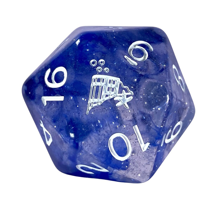 Diffusion Dice XL d20 Sunken Silver - Pastime Sports & Games