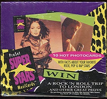 1991 Musicards Pro Set Super Stars Music Photocard Box - Pastime Sports & Games