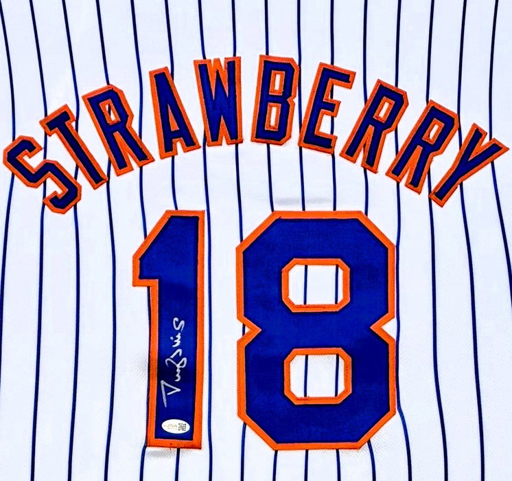 Darryl Strawberry Autographed "Straw" Custom White Baseball Jersey