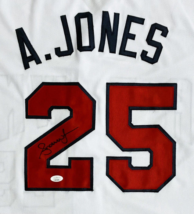 Andruw Jones Autographed "A-Town" Custom White Baseball Jersey