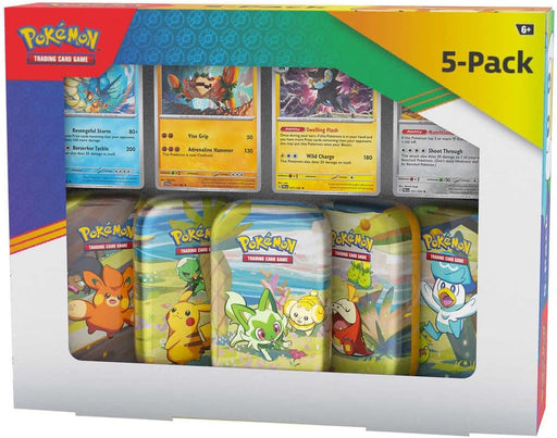 Pokemon Paldea Friends 5-Pack Mini Tin Box - Pastime Sports & Games