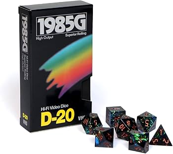 1985 Games VHS 7-Piece Dice Set Starstorm