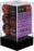 Gemini 12-Piece Dice Set Purple-Red with Gold - Pastime Sports & Games