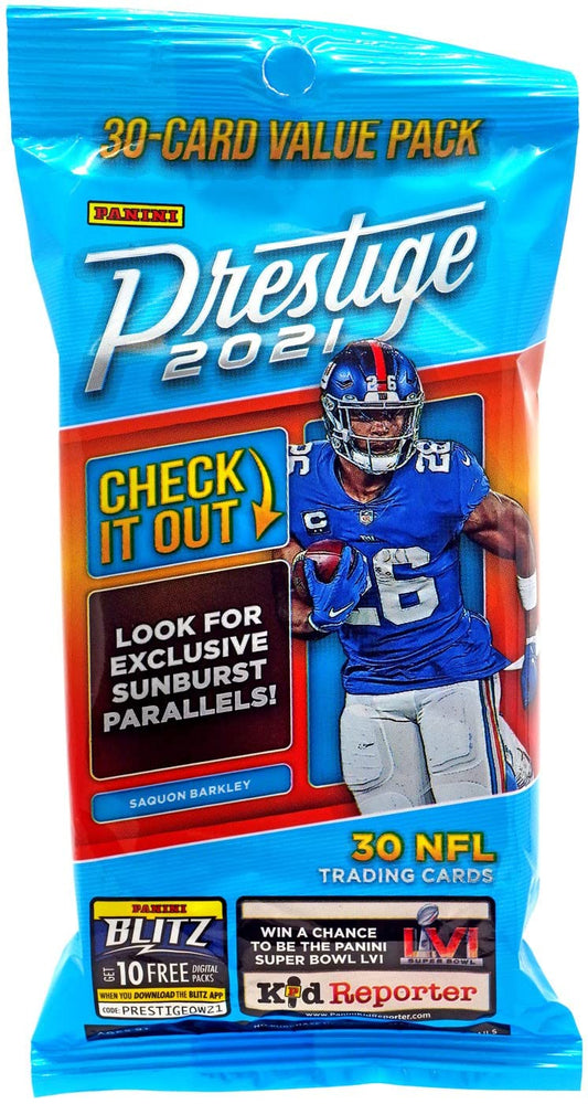 2021 Panini Prestige NFL Football Value Pack - Pastime Sports & Games