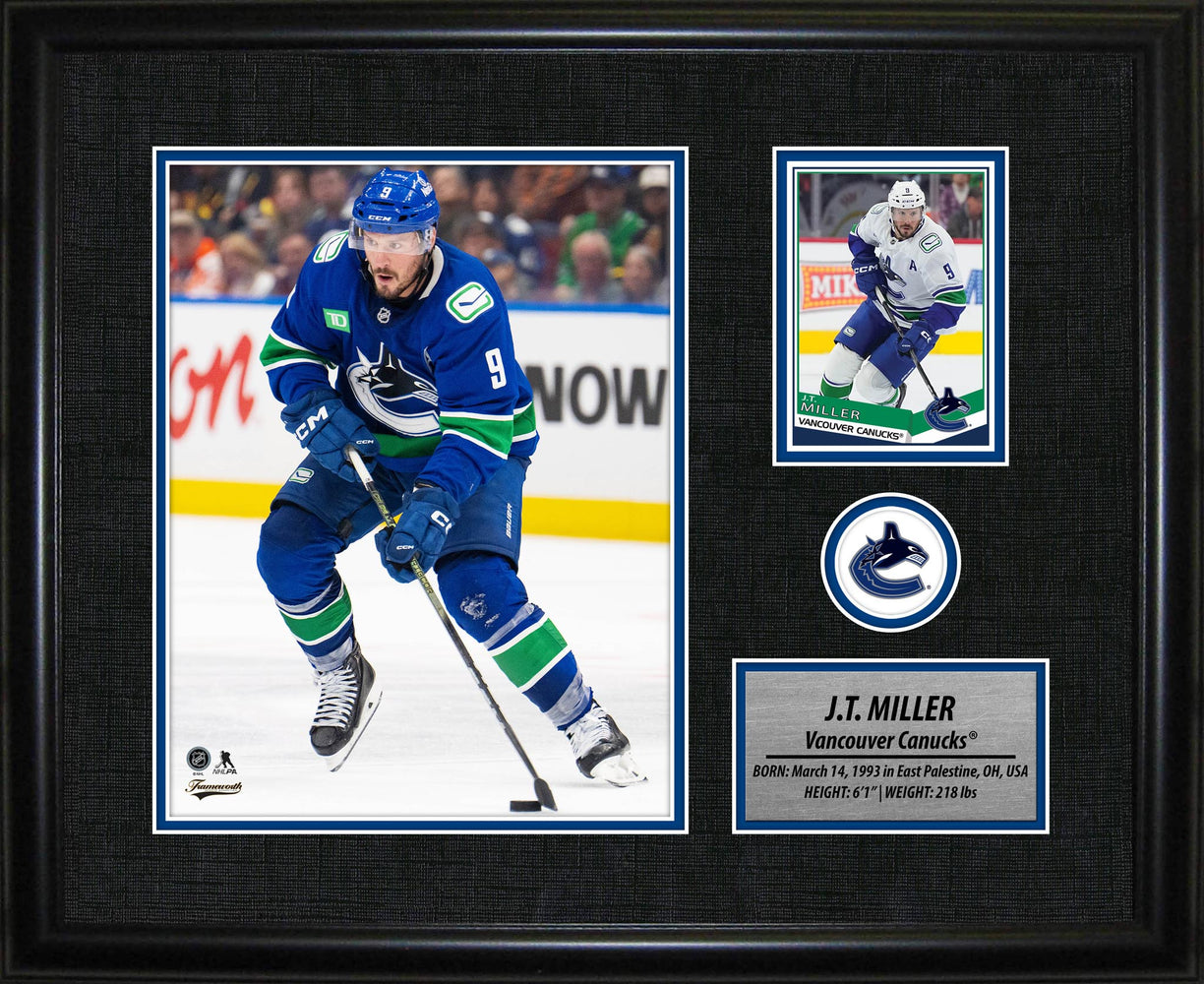 J.T. Miller 12.5X15 Vancouver Canucks Framed Photo Card